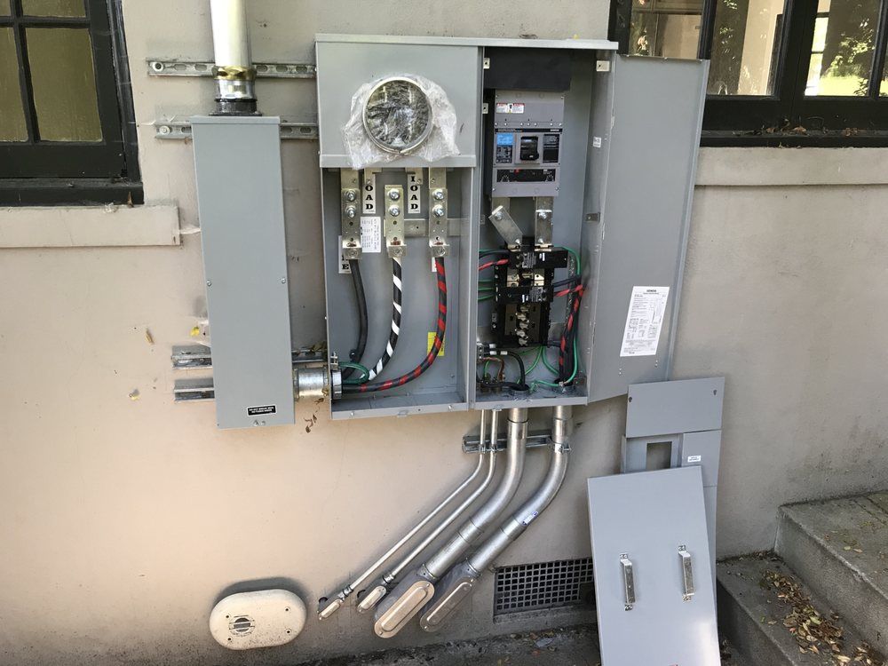 Service upgrade in progress: new meter main and conduit